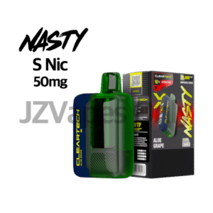 Nasty Bar X Aloe Grape 30000 5% – 달콤한 포도향과 시원한 알로에향이 느껴지는 purple color disposable vape.
